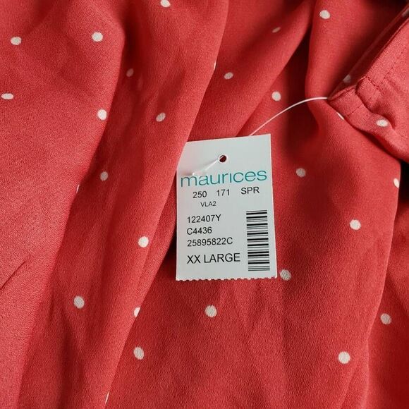 NWT Maurices XXL Polkadot Top - Picture 7 of 8